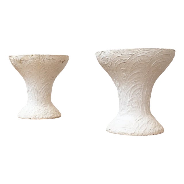Concrete Garden Vases, 1950s, Set of 2 For Sale