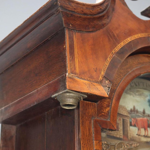 Wood Pendulum Clock in Oak For Sale - Image 7 of 14