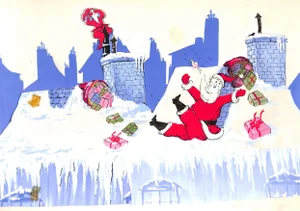 Lanvin of Paris Original Advertising Watercolor Christmas Artwork