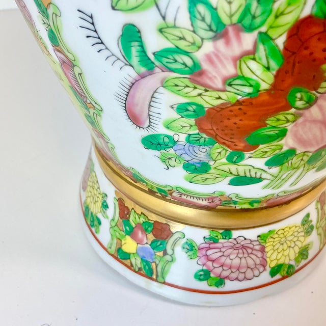 Late 19th C Antique Chinoiserie Boho Chic Hollywood Regency Famille Rose Vases - A Pair, Monumental For Sale - Image 15 of 18