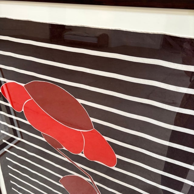 Vintage Framed Flower Pierre Cardin Scarf For Sale - Image 4 of 4