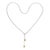This is a lovely modern contemporary style lariat necklace, it is crafted from 18k yellow and white gold featuring a...