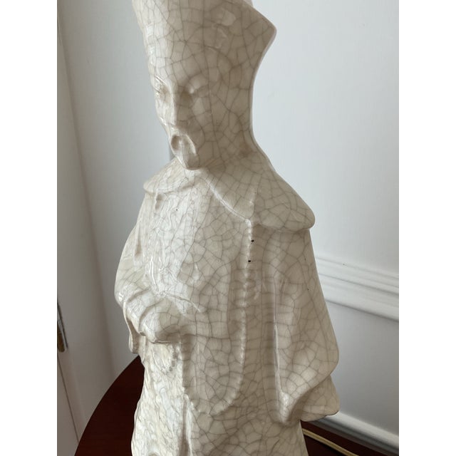 Ceramic 1950s Chinese Royal Couple Lamp - a Pair For Sale - Image 7 of 10