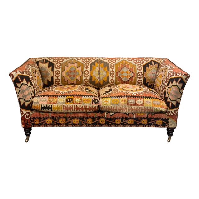 English George Smith Hand Woven Kilim Sofa For Sale