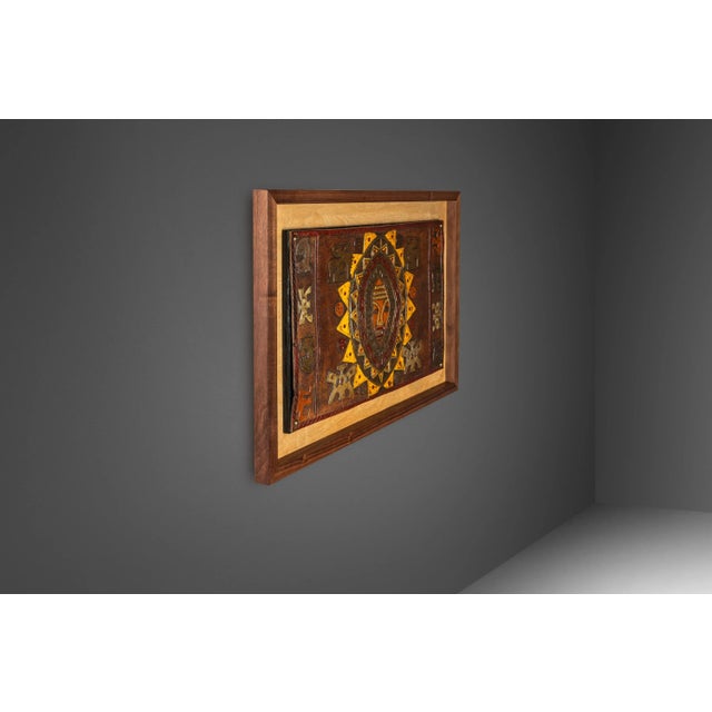 Introducing an extraordinary embossed leather art by the incomparable furniture designer and artisan Angel Pazmino. Cut...