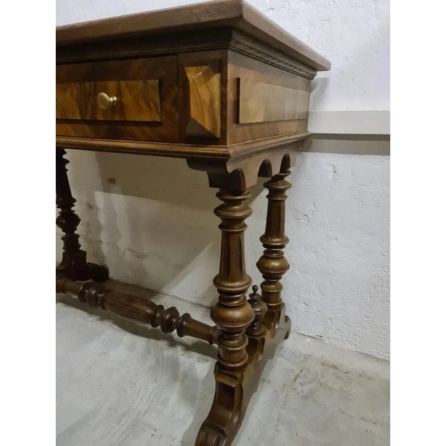 Antique Walnut Console Table For Sale - Image 4 of 11