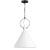 Suzanne Kasler By Visual Comfort Studio Lyon Medium 1-Light Pendant in Matte White For Sale