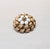 Mid-Century Modern Vintage 1960s Signed Napier Round Goldtone White Beaded Brooch For Sale - Image 3 of 7