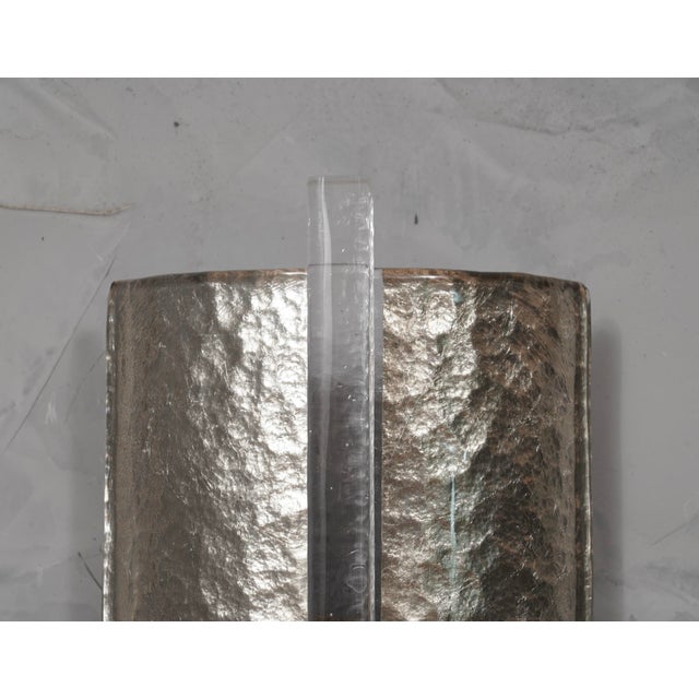 2000 - 2009 Murano Silver Art Glass Wall Light, 2000 For Sale - Image 5 of 11
