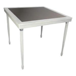 French Balcony or Interior Foldable Table in Aluminum and Wood, 1930s