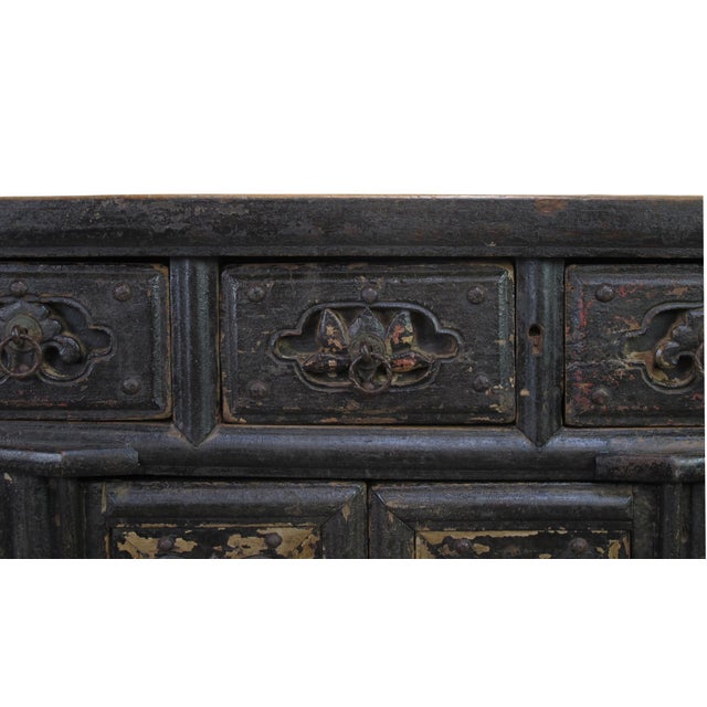 Black 3 Drawer Solid Wood Coffer For Sale In Greensboro - Image 6 of 13