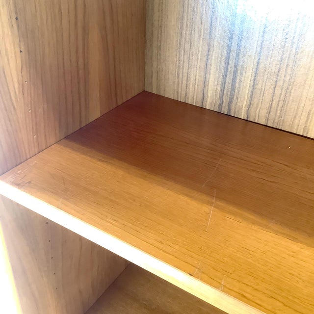 Scandinavian Modern Teak Open Bookcase Display Shelving Unit For Sale - Image 11 of 17
