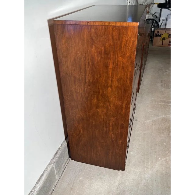 1970s Walnut Campaign Dresser in the Style of Henredon For Sale - Image 5 of 13