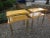 Pair of French Brass and Fruitwood Tables Inspired by Jacques Adnet For Sale In Houston - Image 6 of 13