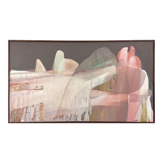 Vintage Abstract Expressionist Oil Painting by Jane Potash, Signed (1970, Framed) For Sale