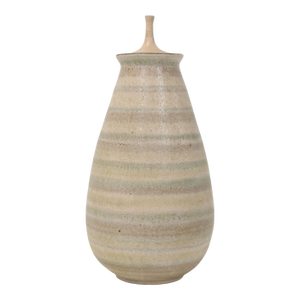 Vintage Clyde Burt Ceramic Vase With Lid
