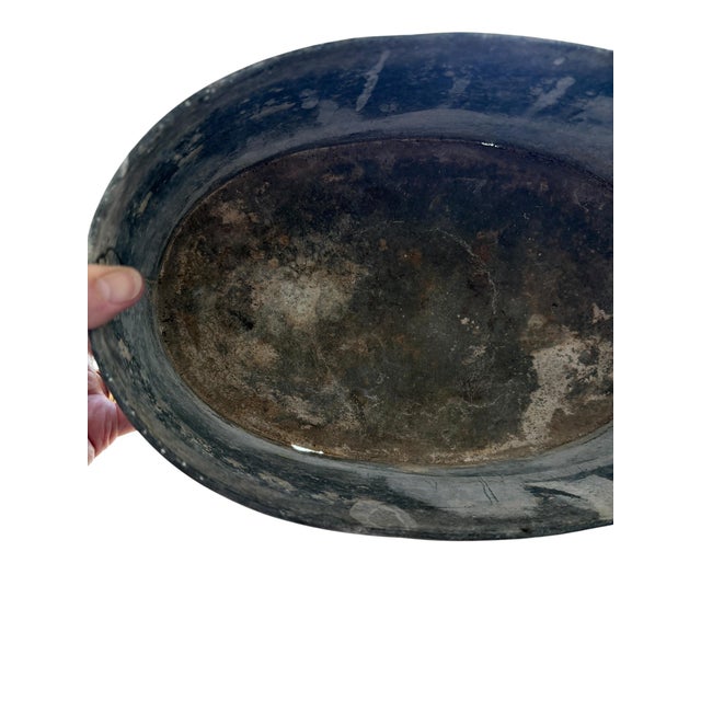 Antique French Repousse' Brass Jardiniere Planter 19th Century With Liner For Sale - Image 10 of 11