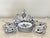 Vintage Miniature Blue and White Porcelain Tea Set - 21 Pieces For Sale - Image 11 of 11