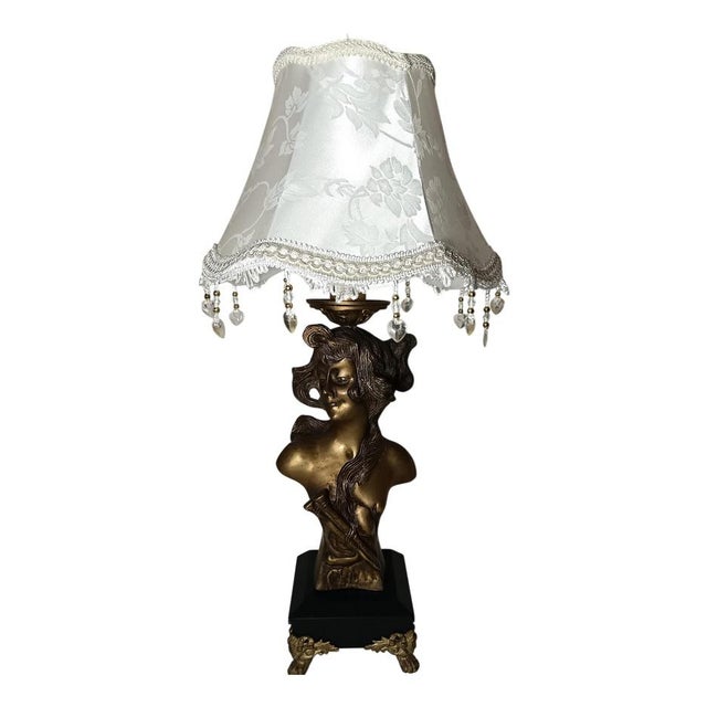 Art Nouveau Sculptural Bronze Table Lamp by Emmanuel Villanis, France, 19th Century For Sale - Image 15 of 15
