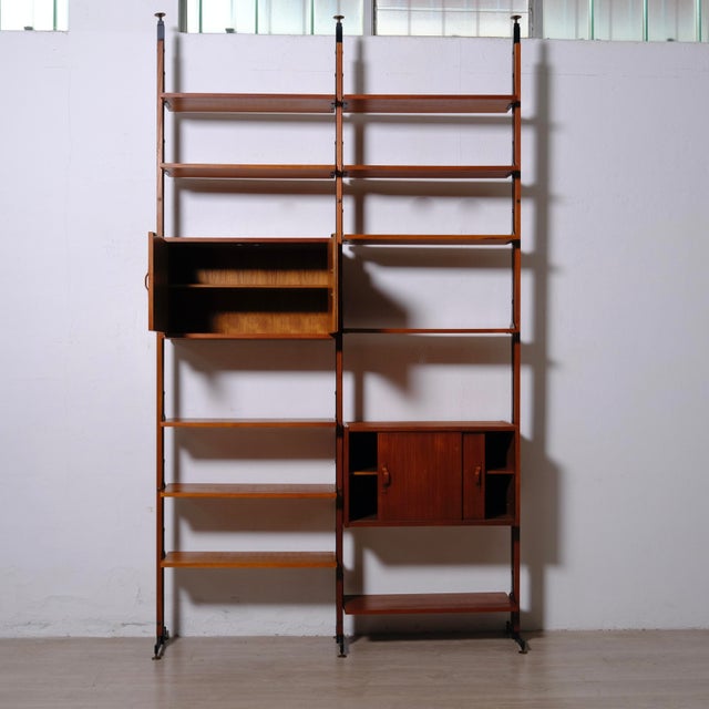 Italian Teak Bookcase, 1960s For Sale - Image 12 of 18