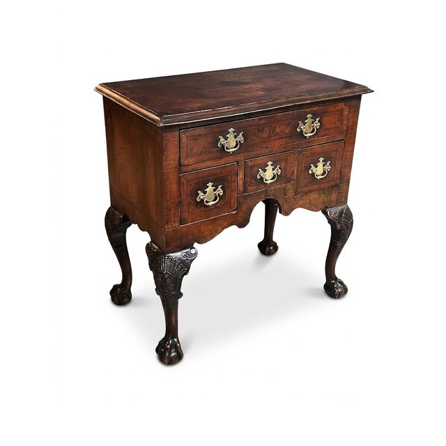 Chippendale Classic Pair of Chippendale Style Walnut-Veneered Bedside Cabinets/Side Tables For Sale - Image 3 of 12