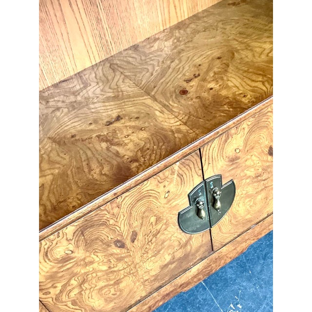 Sienna Vintage Boho Thomasville Burl Fretwork Etagere - A Pair For Sale - Image 8 of 12