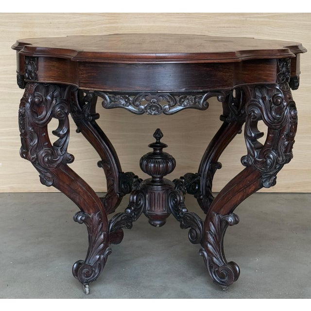 Antique Victorian Quality Burr Walnut Centre Table For Sale - Image 13 of 18