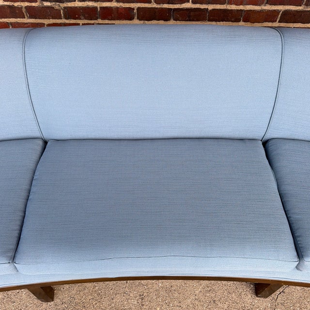 Textile Curved Sofa Highest Quality Mid-Century Modern Sofa Dunbar Probber Attribution For Sale - Image 7 of 12