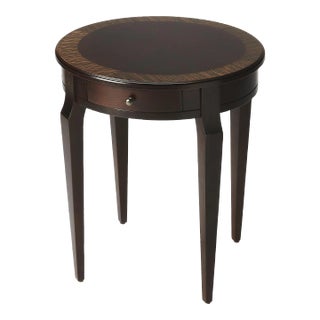 Archer 1 Drawer Side Table, Darker Brown For Sale