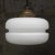 Mid-Century Modern Mid-Century White Matte Opaline Glass and Brass Pendant Light For Sale - Image 3 of 7