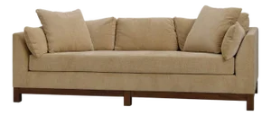 Mid-Century Modern Sofa – French Yellow Performance Fabric