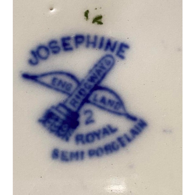 Ceramic Martha Washington Flow Blue Plate From an Original Miniature by Robertson - England For Sale - Image 7 of 8