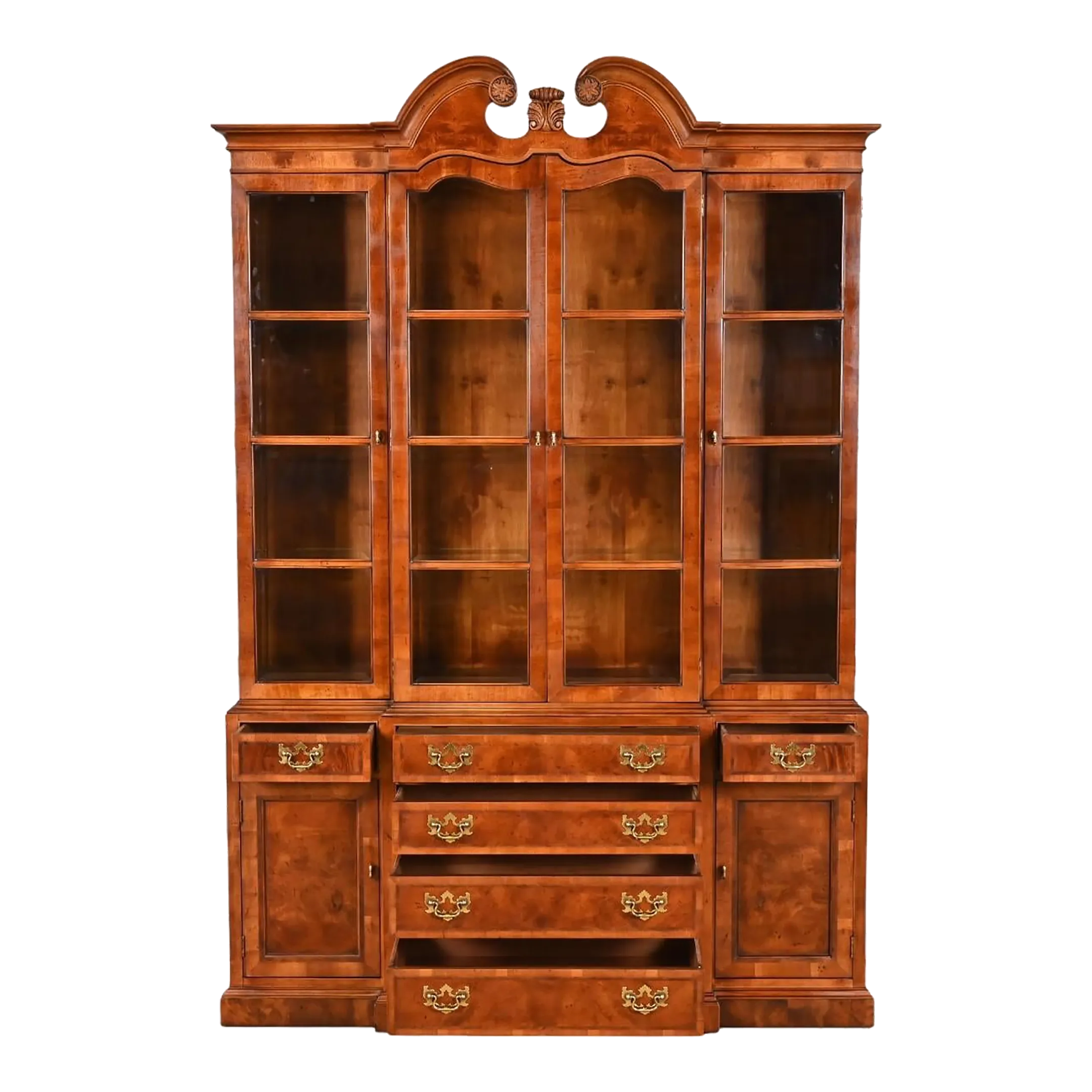 Henredon Flame Mahogany Georgian Breakfront - Aston Court