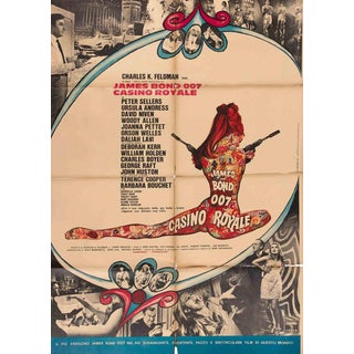 Vintage Casino Royale Psychedelic Art Film Poster, Italy, 1960s For Sale