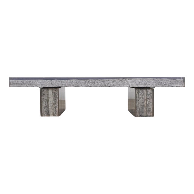 Timothy Oulton Glacier Coffee Table Burnt Timber in Lucite 6 Ft For Sale
