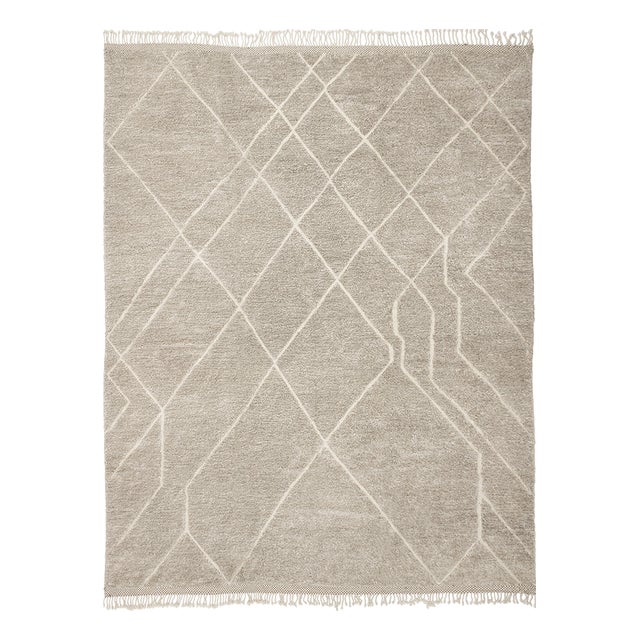 Large Hand-Knotted Wool Premium Rug by Azele Studio For Sale