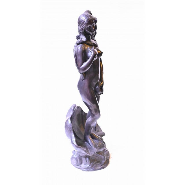 French Bronze Fountain Nude Female Rococo Clam Shell Water Feature For Sale - Image 6 of 17
