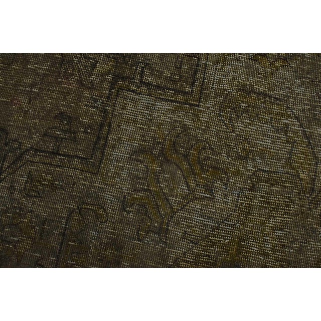 Tabriz Rug 10′ X 12’7” Gray Wool Vintage Overdyed Hand-Knotted Oriental Carpet For Sale - Image 4 of 15