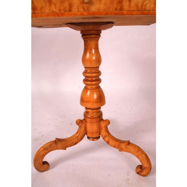 Orange Biedermeier Style Birch Occasional Table For Sale - Image 8 of 12