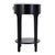 Black Ellen 18.25 in. W Oval Marble and Wood 1 Drawer Nightstand, Black For Sale - Image 8 of 11