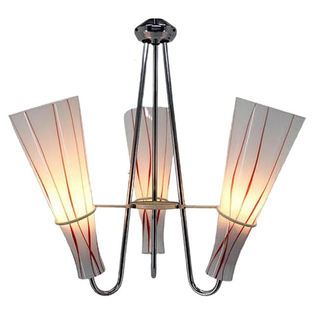 Chrome Pendant Lamp, 1960s For Sale