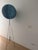 Metal Mid-Century Tripod Floor Lamp with Blue Raffia Shade, 1950s For Sale - Image 7 of 12
