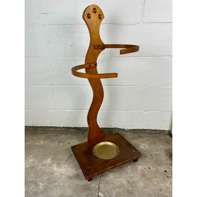 Vintage Mid Century Whimsical Bentwood Stick Umbrella Stand For Sale - Image 4 of 9