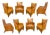 Set of Eight Leather Dining Chairs by Bart Van Bekhoven For Sale