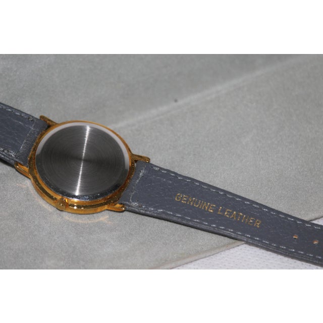 Black Unisex Watch Leather Wrist by Tikanis Imari, 1990s For Sale - Image 8 of 10