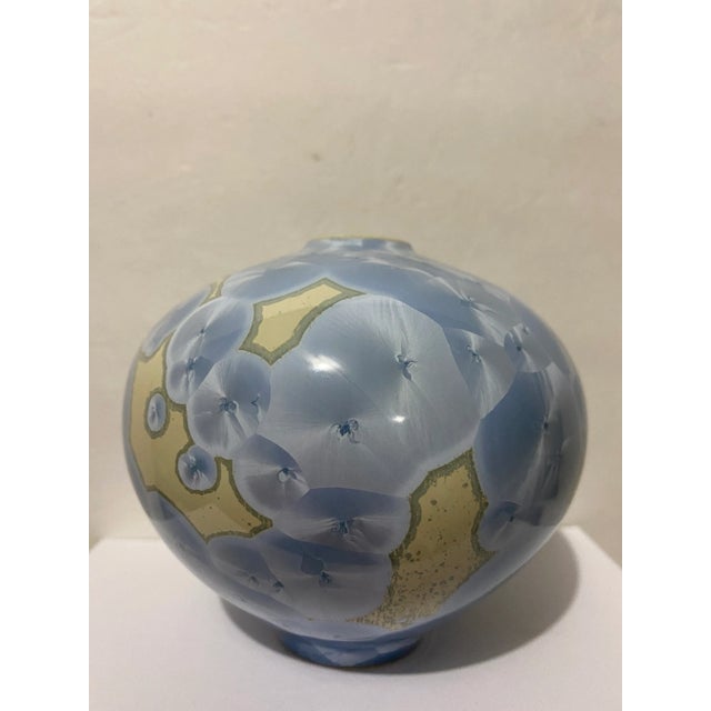 Art Nouveau Glazed Ceramic Ball Vase For Sale - Image 3 of 9