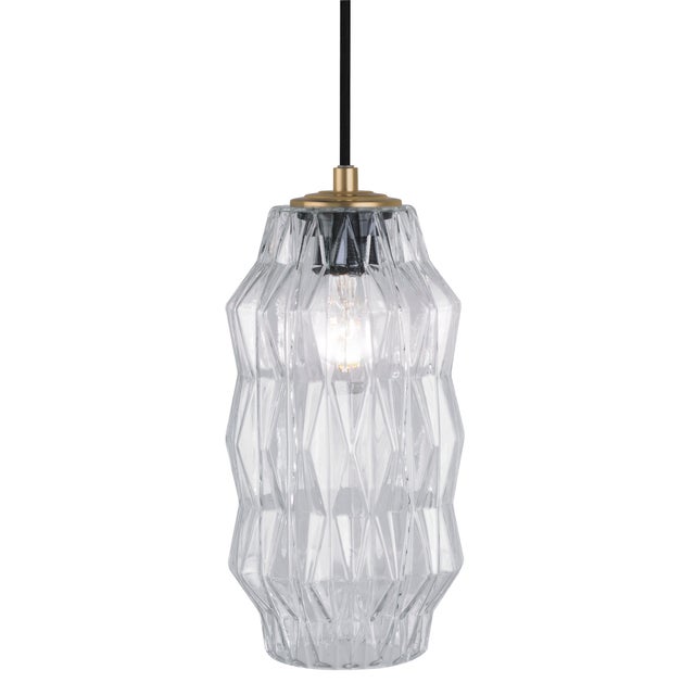 Hand-blown by master glassmakers in Venice, Italy, the Mimo Faceted Pendant Light by Oggetti features a jewel-like...