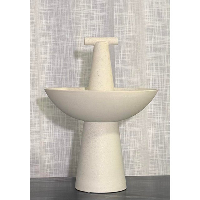 Mid-Century Modern Champion Bowl in Ivory by Studio a (Global Views) For Sale - Image 3 of 9