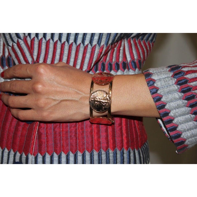 Genuine Vintage American Usa Dollar Coin Rose Gold Vermeil Sterling Silver Wide For Sale - Image 9 of 10