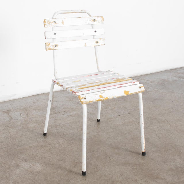 1960s Midcentury Czech White Metal Chair For Sale - Image 12 of 18